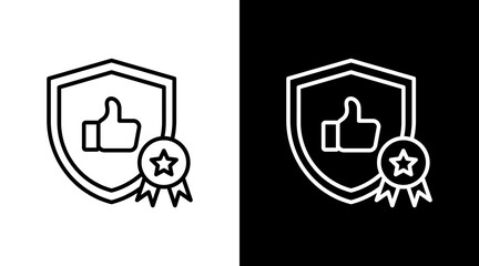 Guarantee White Icon Set Design