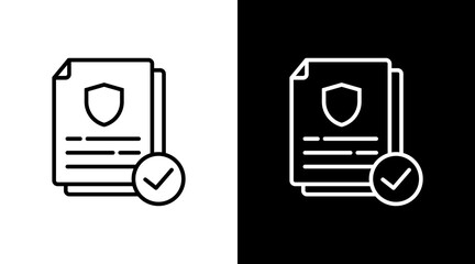 Verification White Icon Set Design