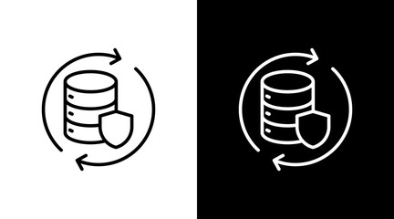 Server White Icon Set Design