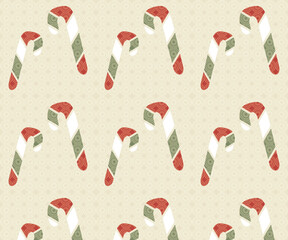 Christmas seamless pattern decoration candy cane