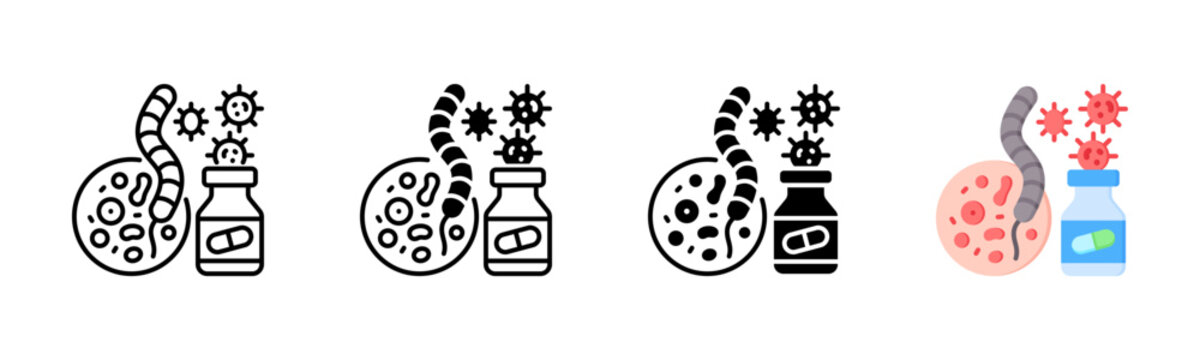 Syphilis Icon, Multi Styles Icon Set