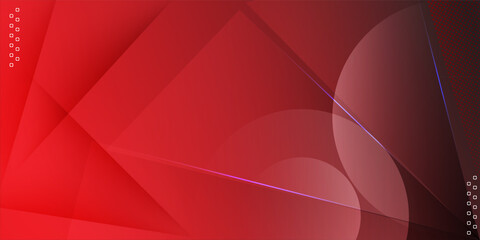 Fluid red background overlap layer on bright space with lines effect decoration. Modern graphic design element circles style concept for banner.