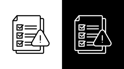 Risk Assessment White Icon Set Design