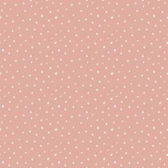 Peach Pink Irregular Polka Dot Seamless Pattern