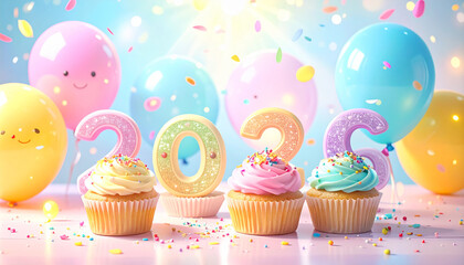 happy birthday cupcake