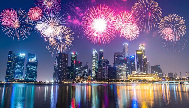 fireworks over the river