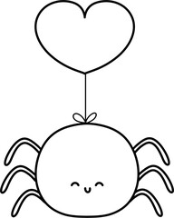 A romantic vector illustration of a cute cartoon couple of baby animal characters with a heart symbol for Valentine's Day design