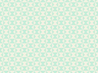 A seamless pattern of mint green and white triangles.