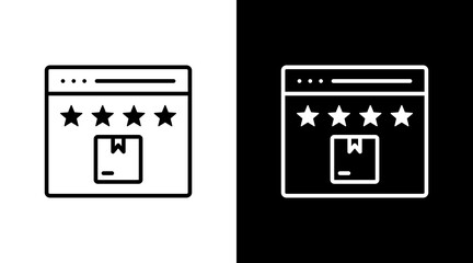 Product Review White Icon Set Design