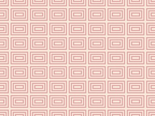 A seamless geometric pattern of pink rectangles on beige.