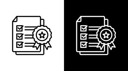 Quality Standards White Icon Set Design