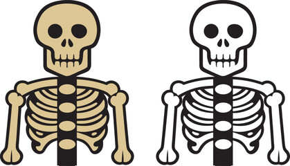 unique skeleton vector icon