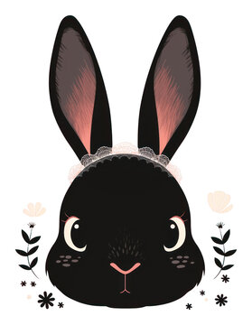 PNG Jirai kei bunny illustration background animal.