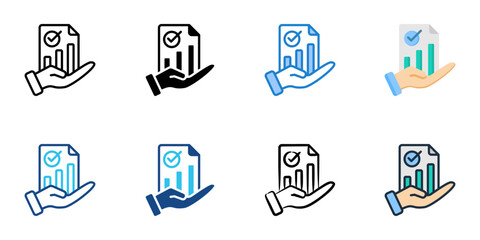 Fototapeta premium Accountability icon set multiple style vector collection 