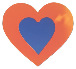 PNG Pink heart shape illustration colorful abstract.