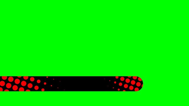 Abstract motion background with rotating red dots on a lower third banner over green screen chromakey. Perfect for adding titles, text, and graphics in presentations, promotions, and tech videos.