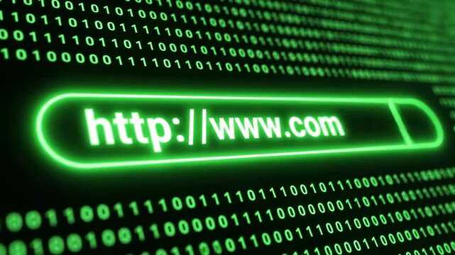 Binary Code Data Flow Forms Internet Search Bar