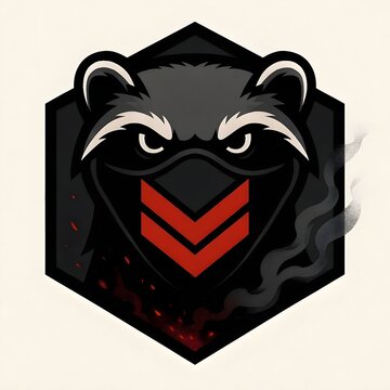 Greater Grison Bloodrush Esports Mascot Logo Vector