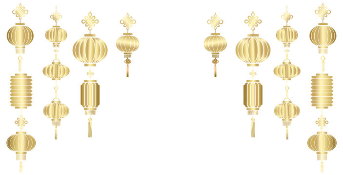 golden lantern Chinese new year decoration year of the horse 2026 - Powered by Adobe