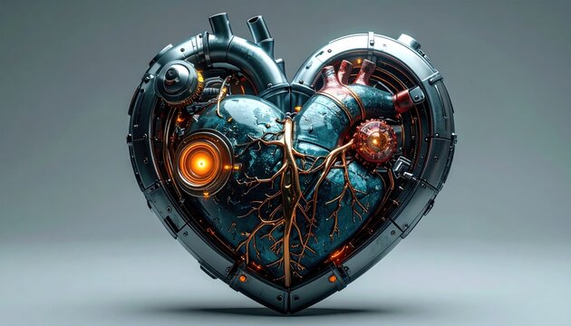 Heart Shaped Medical Equipment Logo Design Inspiration. Vector Illustration.