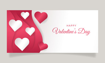 Happy valentine's day banner design