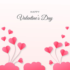 Valentine's day banner in flat style