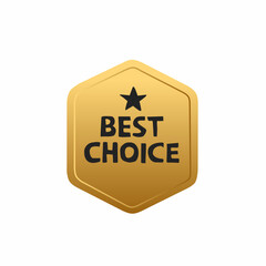 Best Choice Badge in Elegant Gold Style for Product Selection