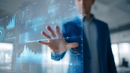 Future technology analystics display 