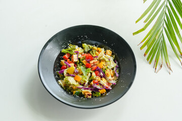 Veggie Salad on White Background