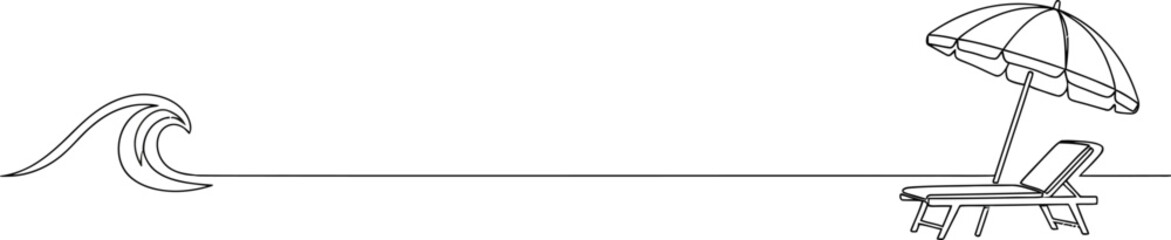 Beach Scene With Palm Tree And Chair Summer Vacation