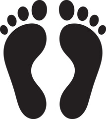 Two footprint / foot print flat icon for apps and websites