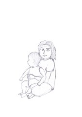 hand drawn of children's portrait sketches illustration