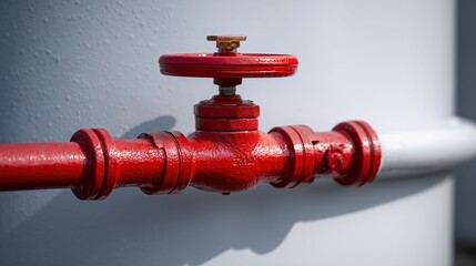 灯油タンクと配管のディテール