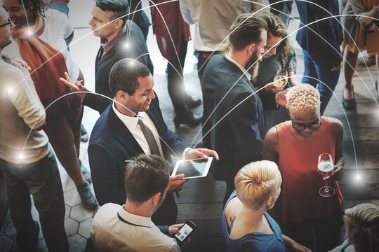 Diverse group of business people having a meetup