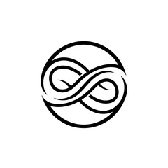 Obraz premium Infinity Symbol Encased in a Circle A Timeless and Elegant Design.