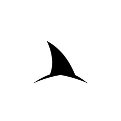 Obraz premium Silhouette of a Shark Fin Against a White Background.