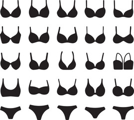 silhouette Bra and panty silhouette design
