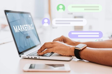 Man working on his laptop