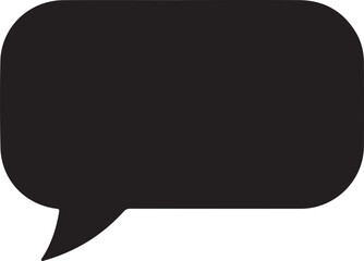 Fototapeta premium message chat bubble icon on white background Black silhouette