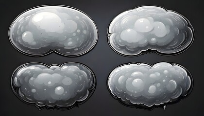 Cloud Illustrations A Set of Stylized Cloud Designs for Various Creative Projects