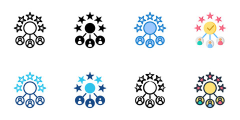 Ethical Standards icon set multiple style vector collection 

