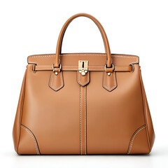 brown leather bag isolated