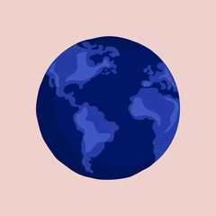Earth globe, aesthetic illustration, design resource