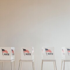 American voting booth background, election image