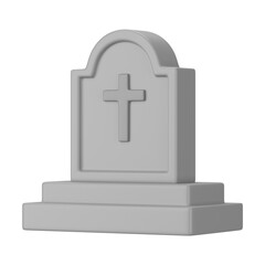Obraz premium PNG 3D tombstone, element illustration, transparent background
