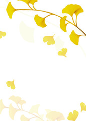 Yellow leaf png border, transparent background