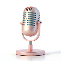 Retro Silver Microphone Icon