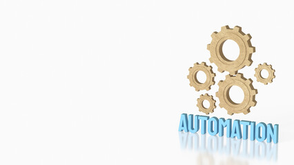 Innovative Automation Process Gear System 3d rendering.