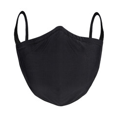 Black protective cloth mask design element