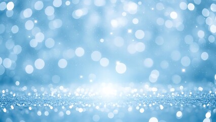 Obraz premium Soft focus blue bokeh lights and shimmering glitter background